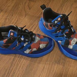 4.5 Lego Adidas Kids Sneakers Blue & Red 2022 Rare Big Boys